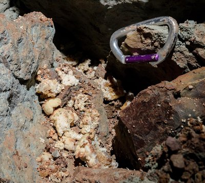 Close up of Nurden Hall deposit